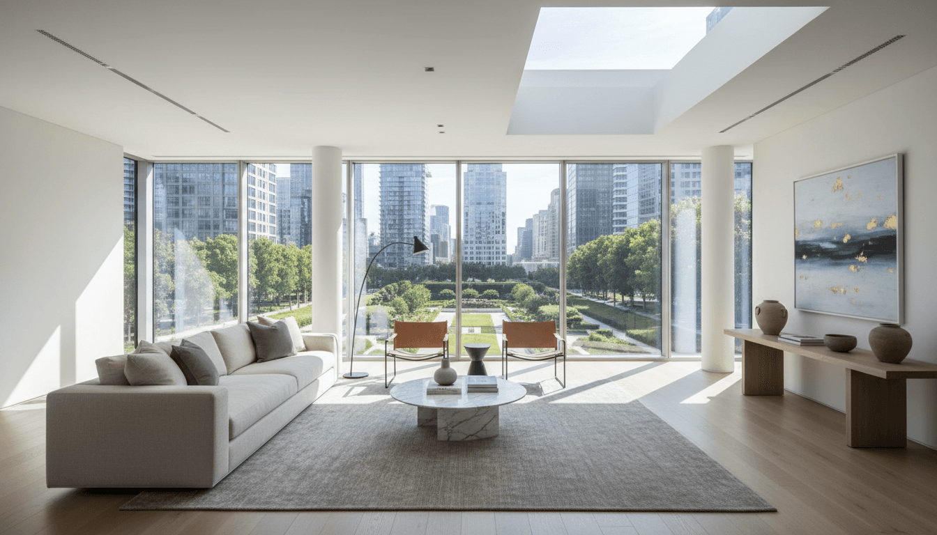 नई दिल्ली में आधुनिक आवासीय भवन